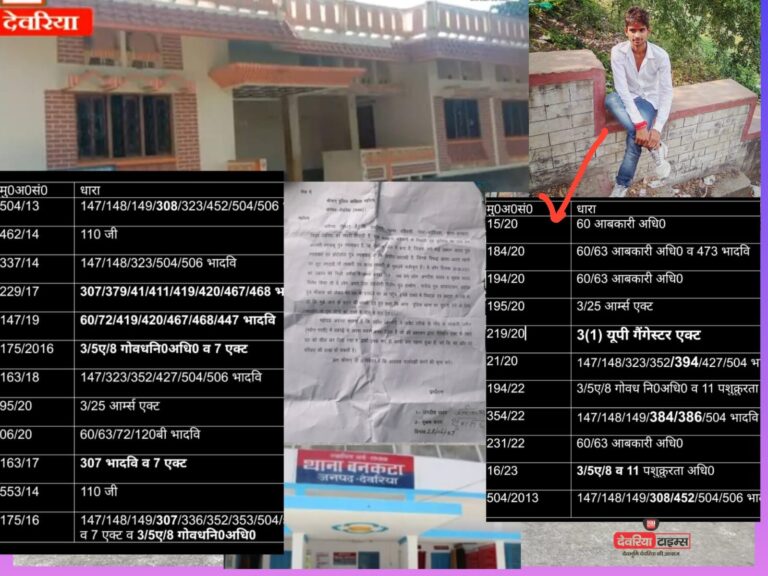 देवरिया पुलिस का डर खत्म जेल से निकलते ही गांव में तांडव शुरू